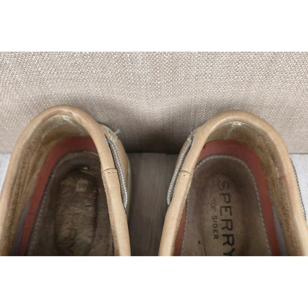 Sperry Top-Sider Billfish 3-Eye Men's Tan Leather Lace-Up Boat Shoes US 10M